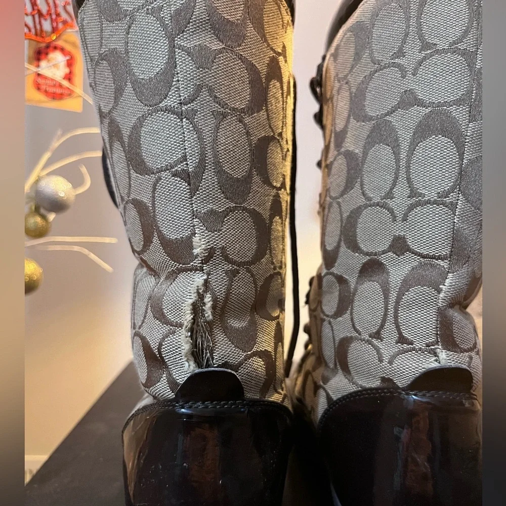 COACH PEGGY BOOTS LACE UP SNOW BOOTS MID CALF Y2K SIZE 7 - Picture 5 of 8